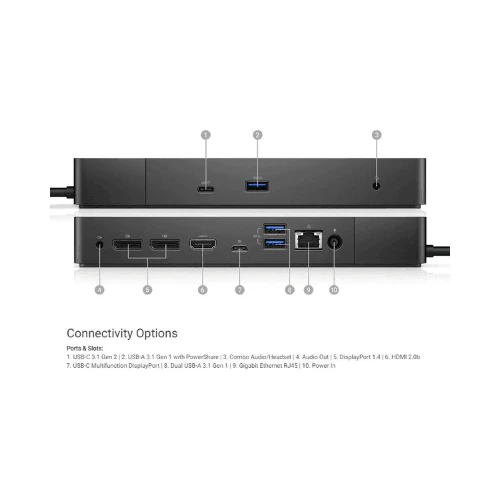 Dell WD19DC Performance Dual USB-C Docking Station | Includes Adapter - Image 2