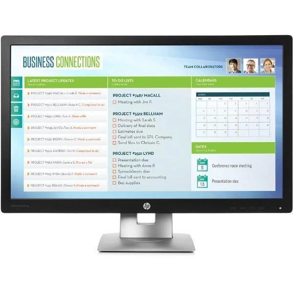 HP EliteDisplay E240 IPS 23.8" 1920x1080 7ms 16:9 HDMI VGA DP USB | NO STAND - Image 2