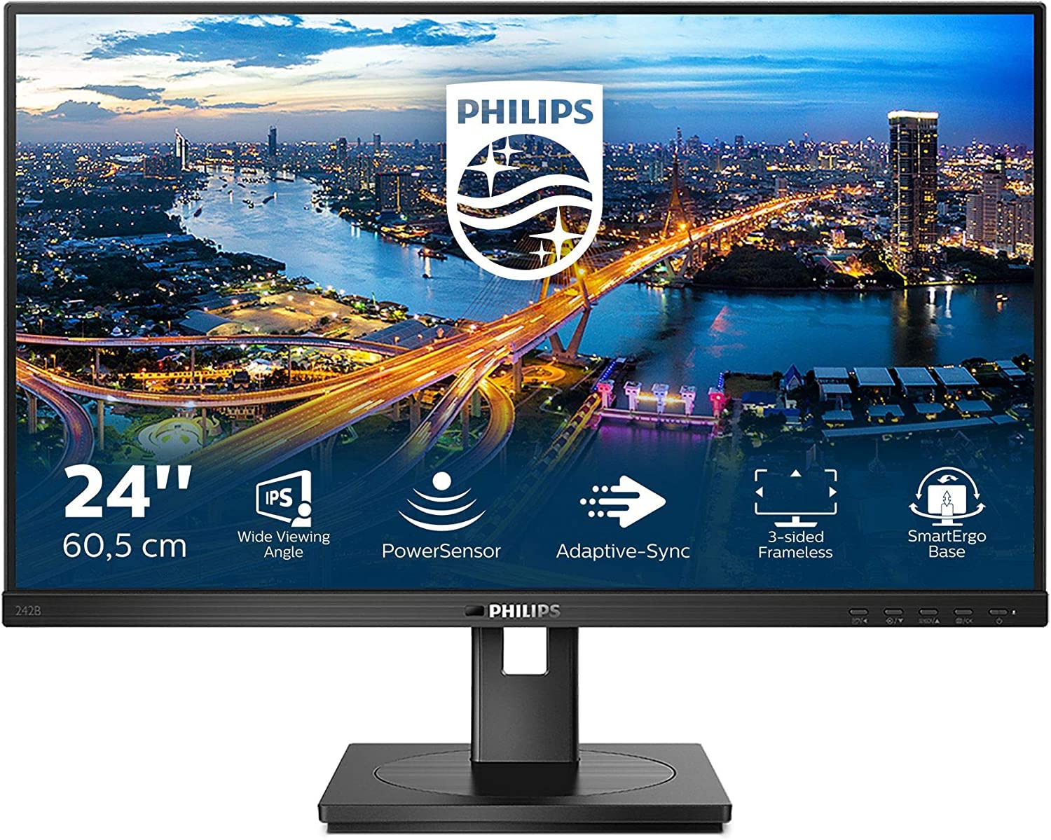 Philips 24" 242B1 Monitor FHD IPS 75Hz W-LED USB Hub | Wty No Stand - Image 2
